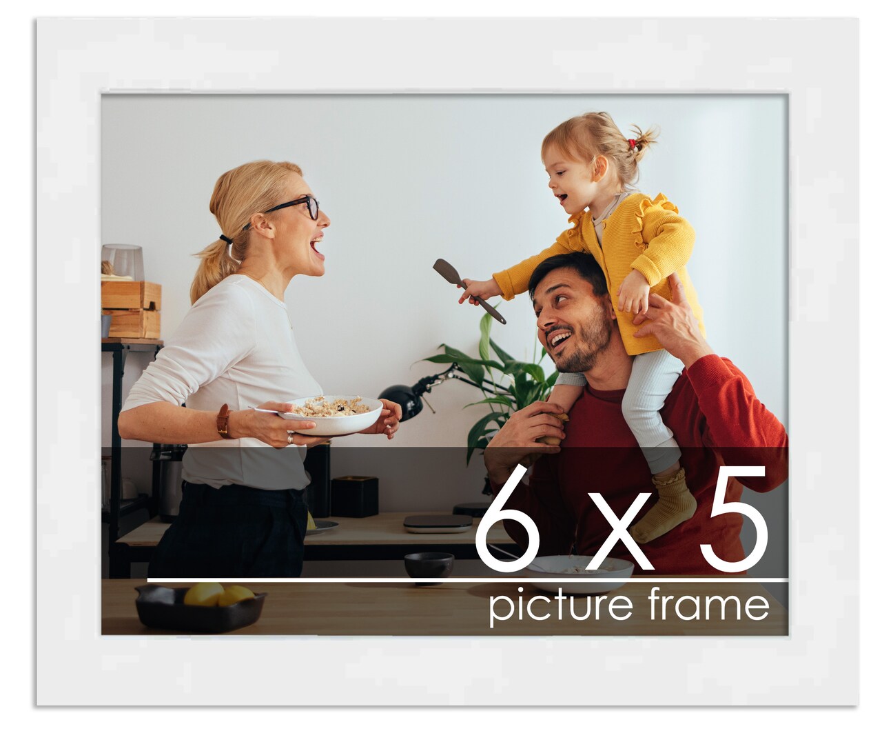6x5 Solid Wood Picture Frame with UV-Resistant Acrylic & Acid-Free Backing, Available in 6 Finishes: Matte Black, Matte White, Metallic Bronze, Silver, Natural Wood Grain & Mahogany